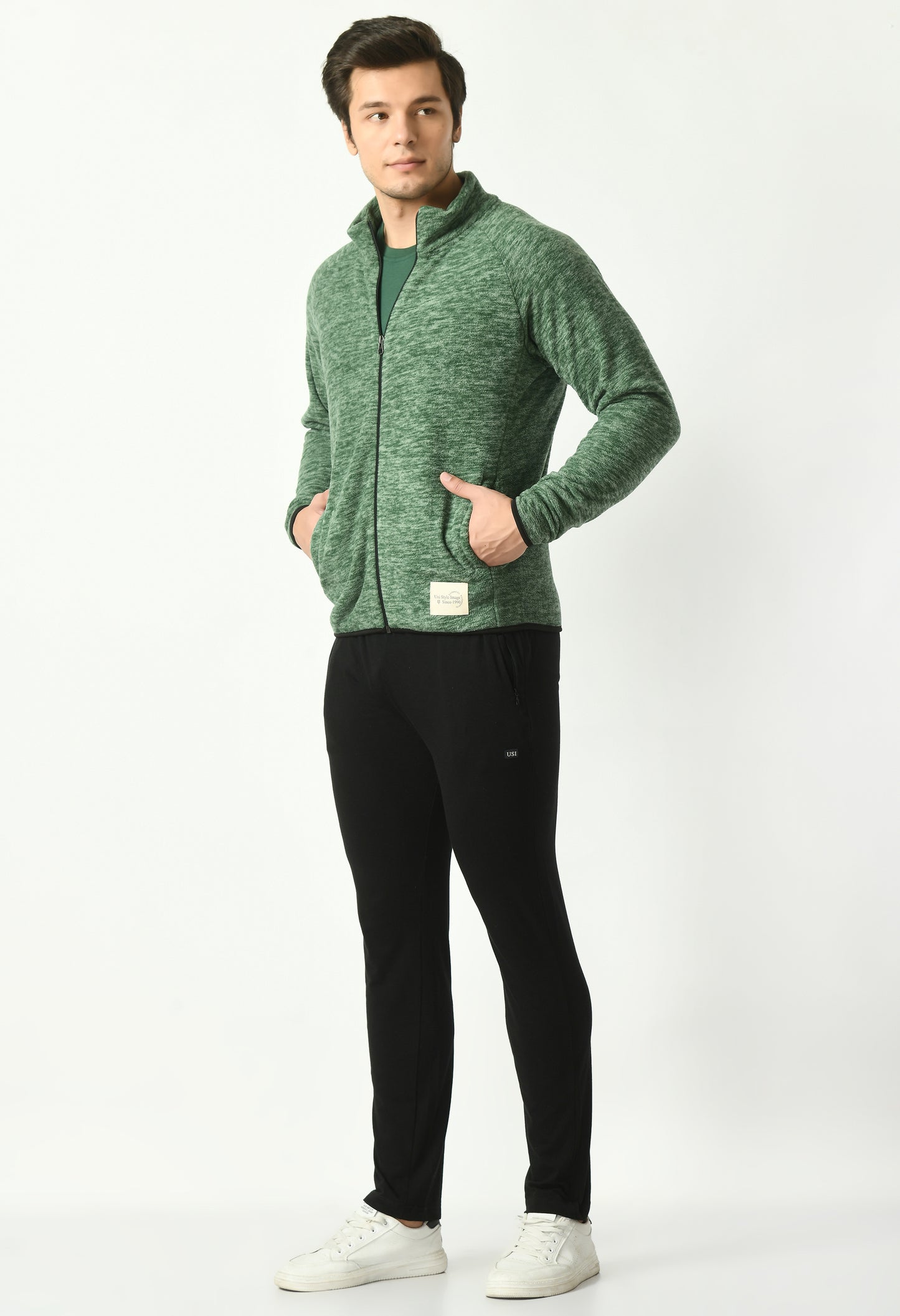 Polar Fleece Jacket for Men | Forest Green | USI