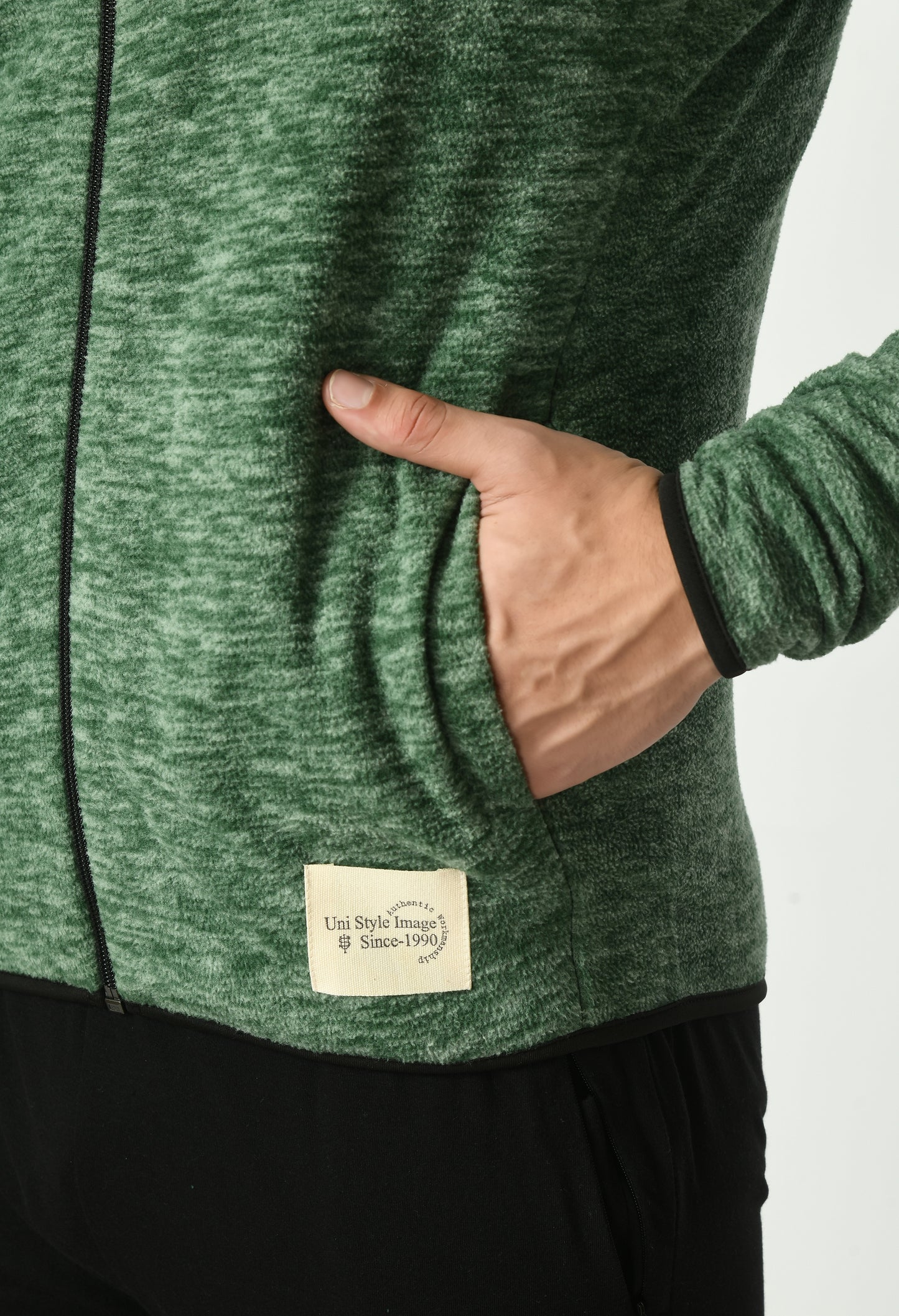 Polar Fleece Jacket for Men | Forest Green | USI