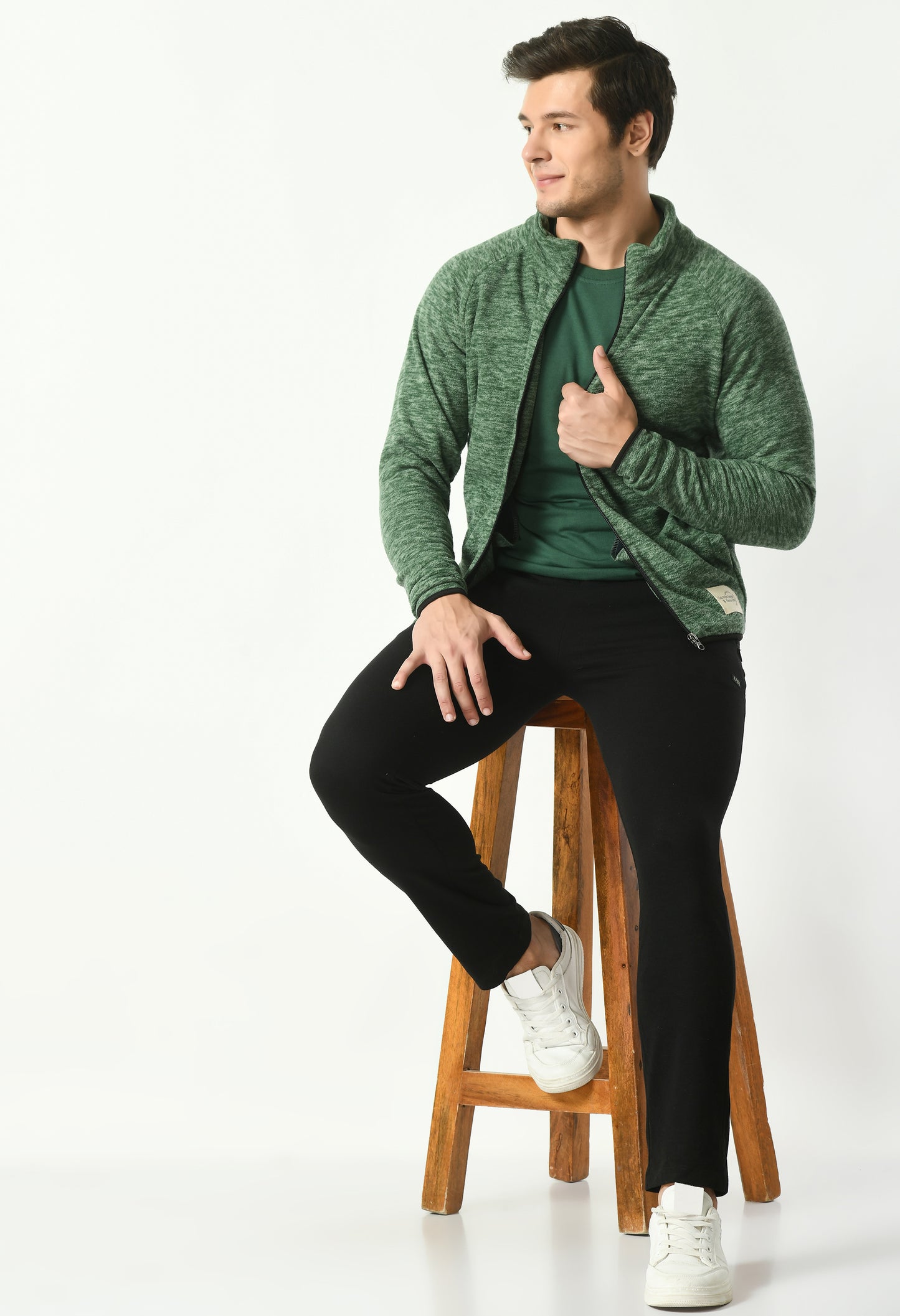 Polar Fleece Jacket for Men | Forest Green | USI