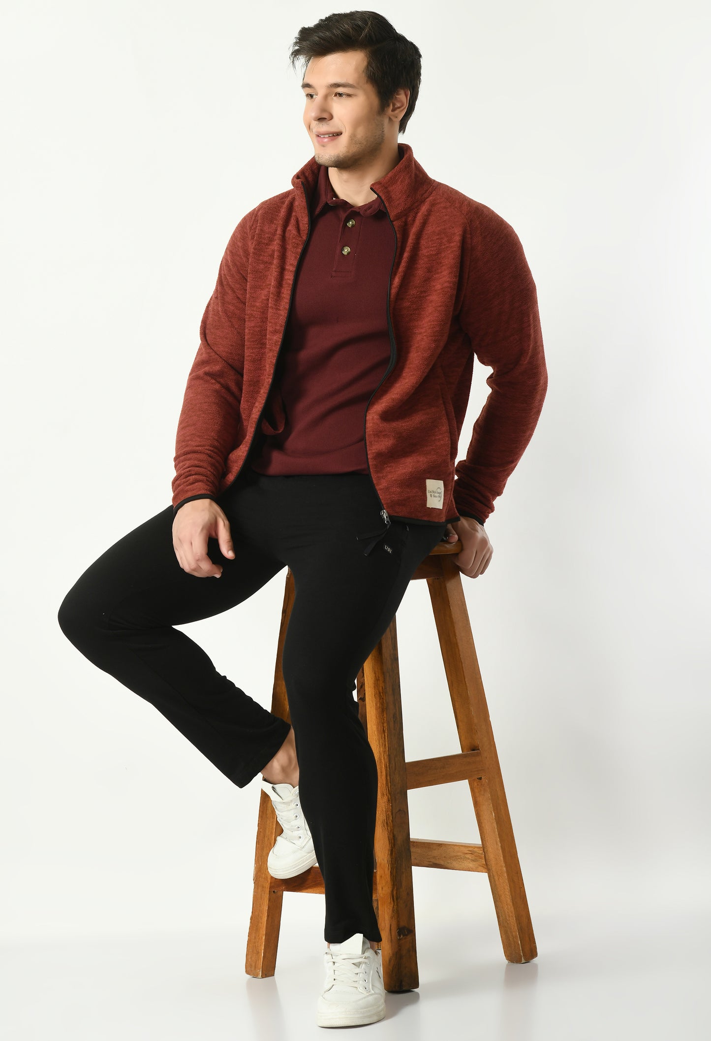 Polar Fleece Jacket for Men | Maroon | USI