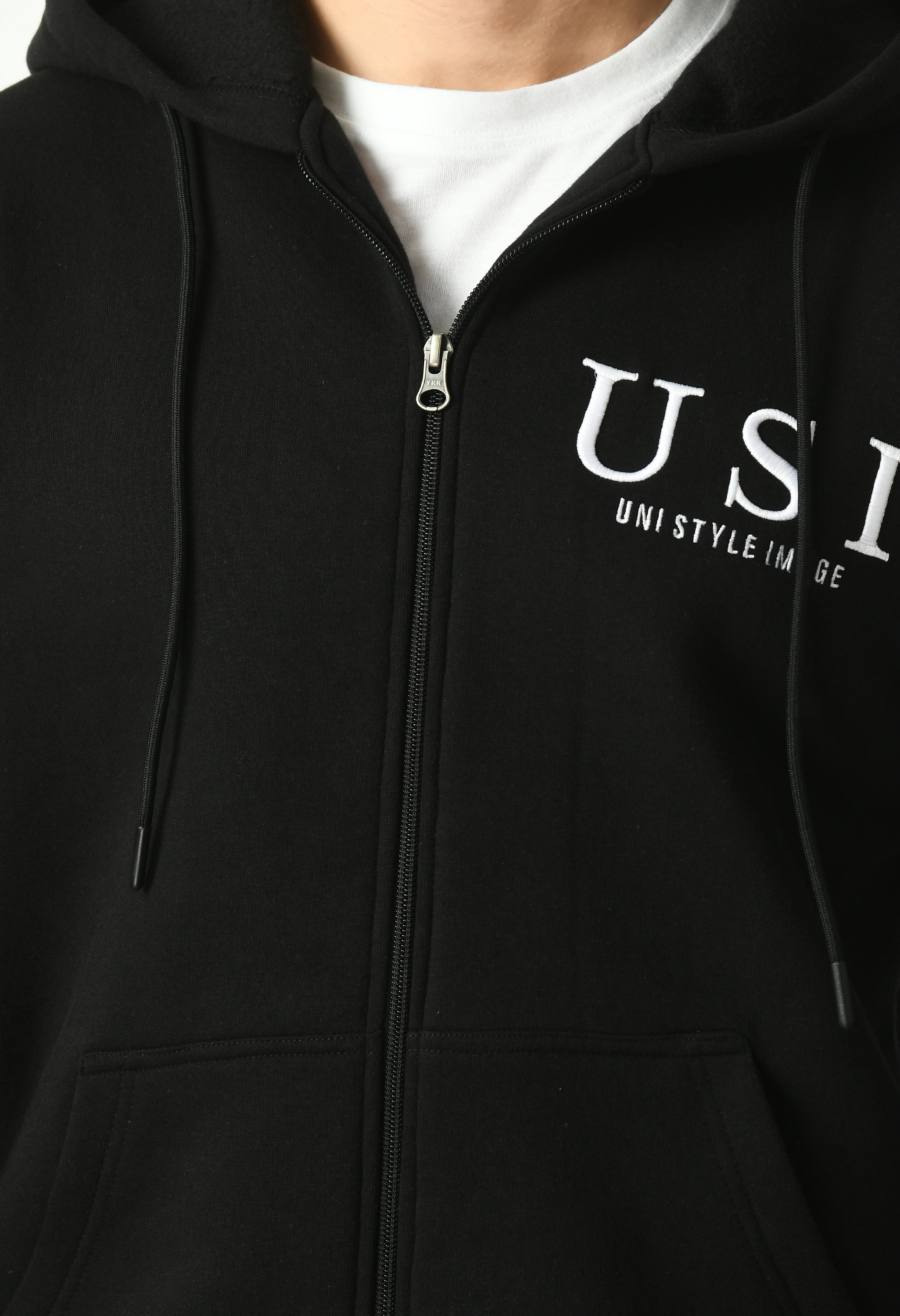 Men's front open hoodie | USI logo on chest | Hooded jacket