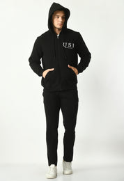 Men's front open hoodie | USI logo on chest | Hooded jacket