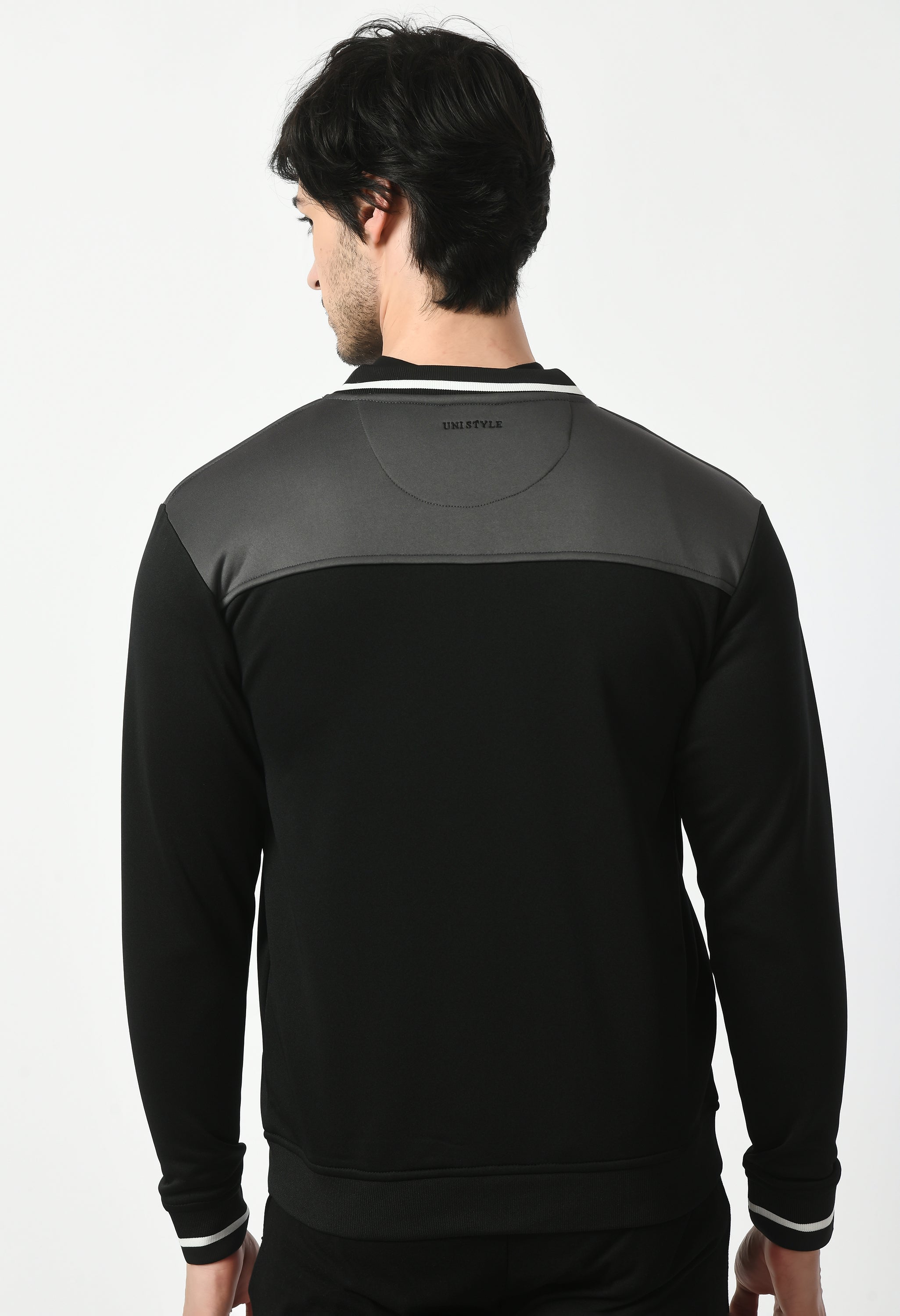 Bomber mix&match Jacket for Men | USI Bomber jacket | Black and Grey