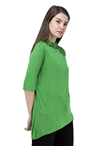 USI Uni Style Image Women's Regular High Neck 3/4 Sleeve Top