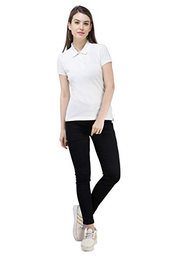 USI Uni Style Image | Regular Fit | Polo t-Shirt for Women | Cotton| Half Sleeves with Adjustable Cuff | Sustainable | Durable | Stylish | 50 wear Tested | Ivory