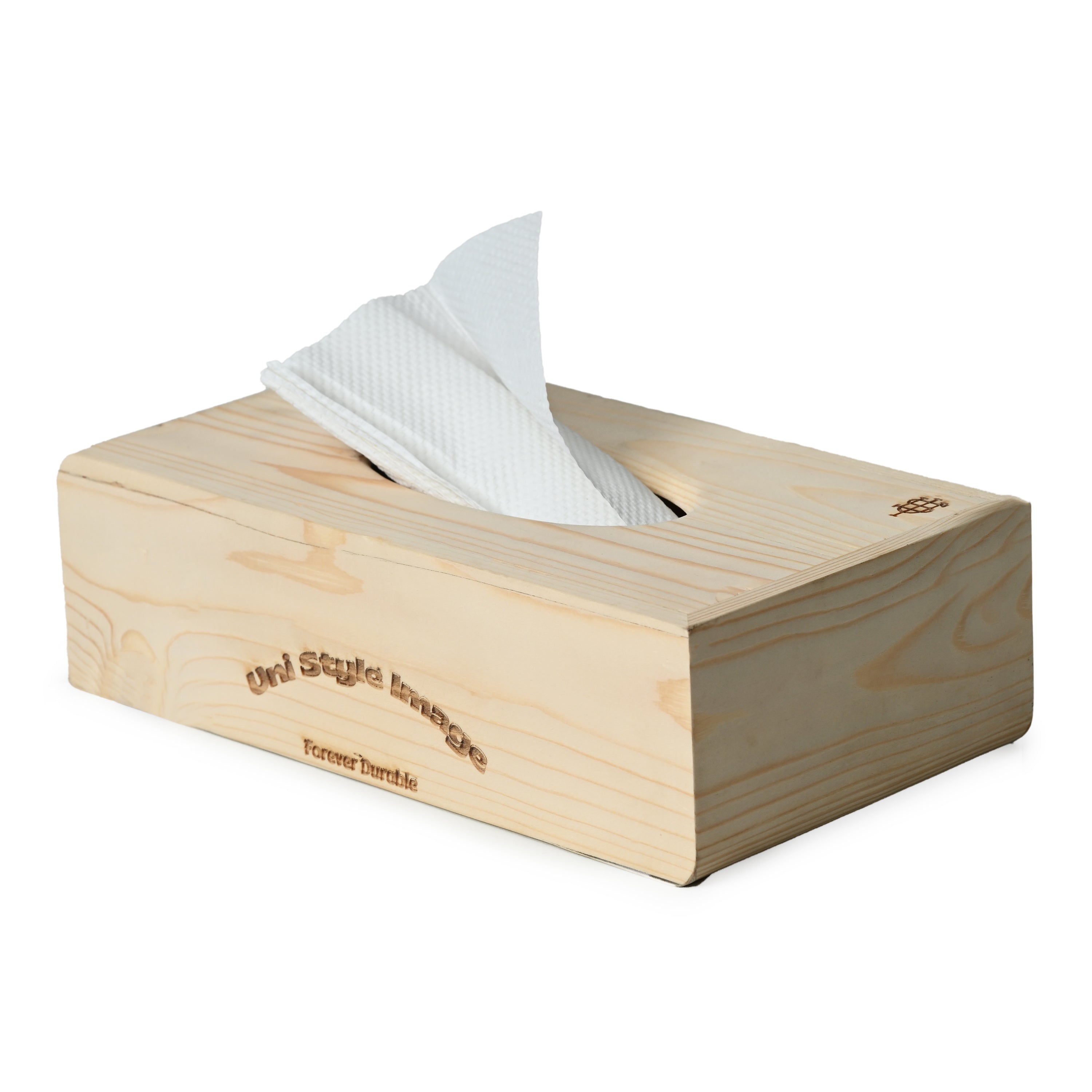 USI Upcycled Wooden Tissue Box | Durable, Sustainable, Classic