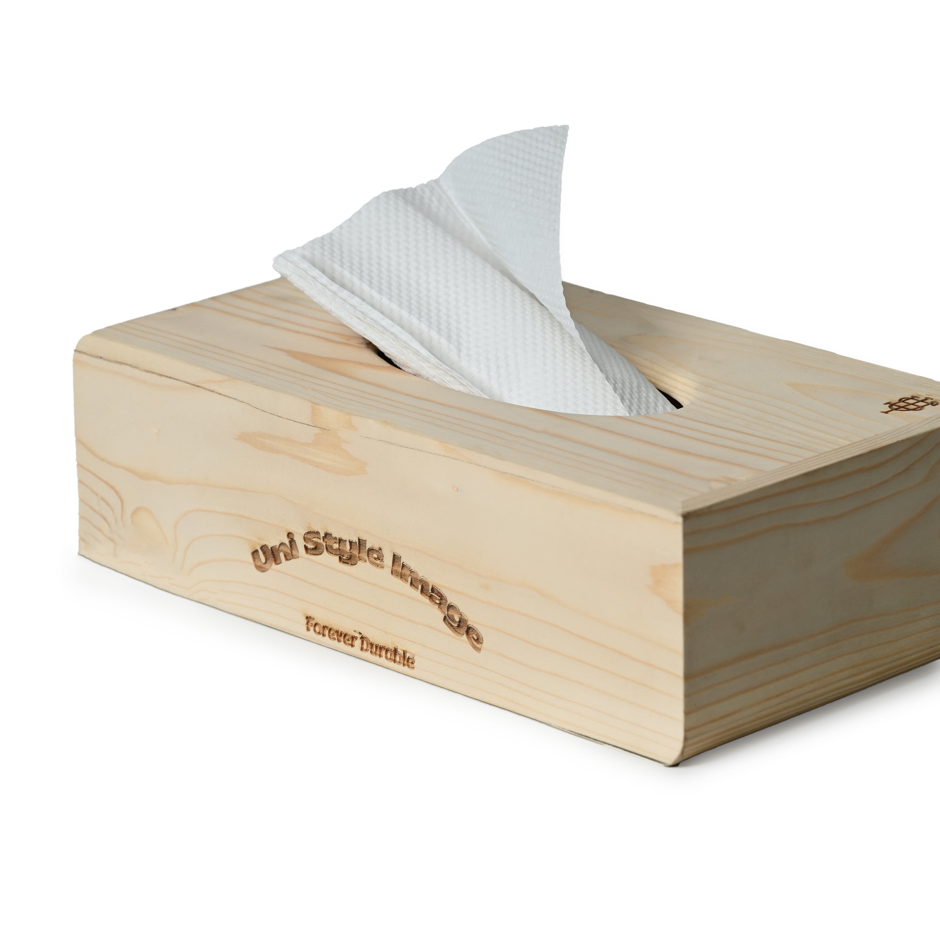 USI Upcycled Wooden Tissue Box | Durable, Sustainable, Classic