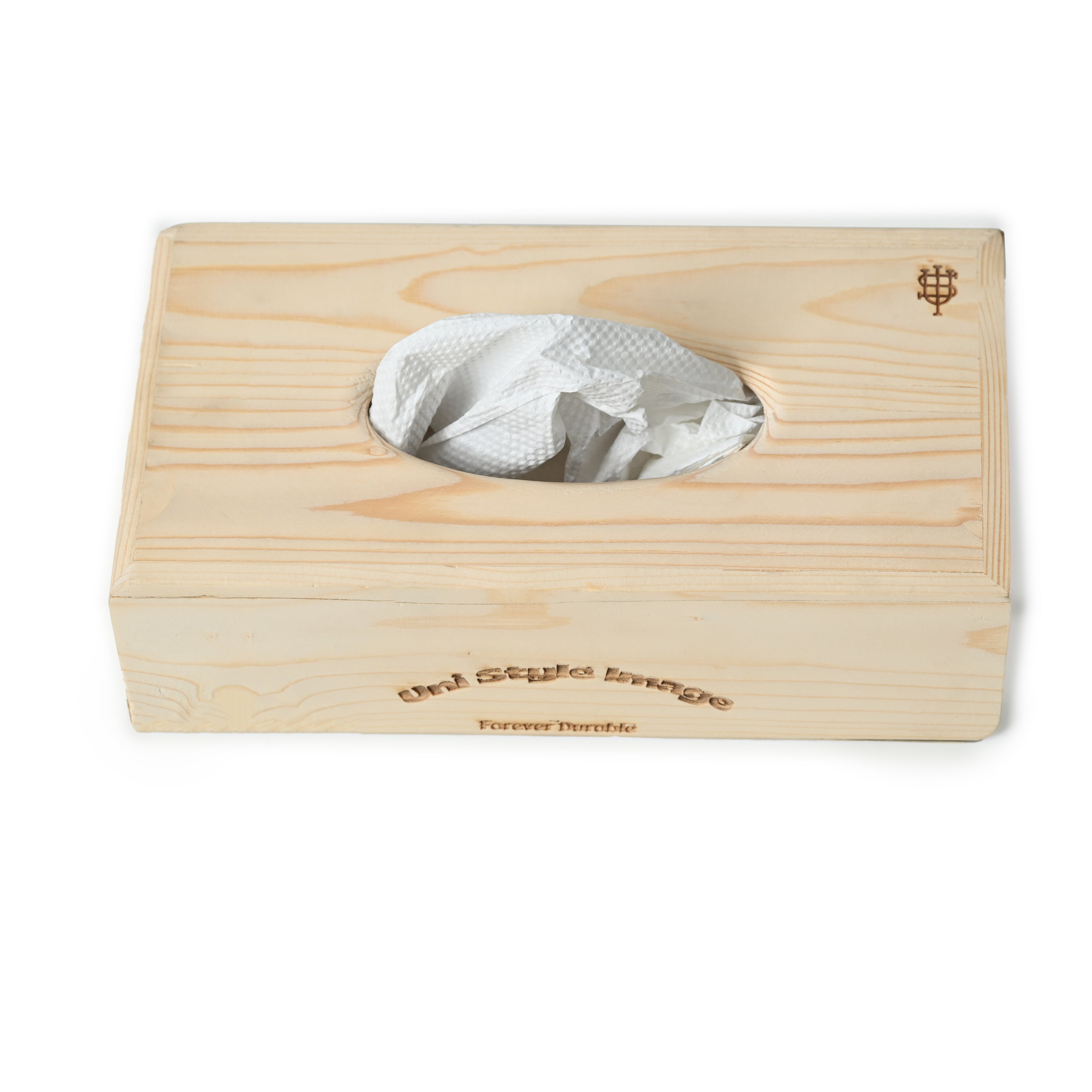 USI Upcycled Wooden Tissue Box | Durable, Sustainable, Classic