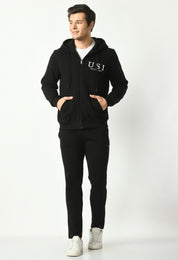 Men's front open hoodie | USI logo on chest | Hooded jacket