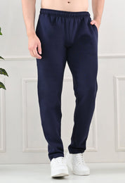 USI Men's Warm Cotton Fleece Trackpant | Super Soft, Comfortable | Regular fit - Zip & Pen Pocket