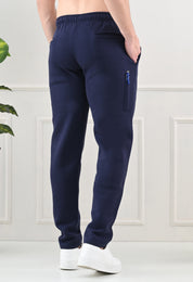 USI Men's Warm Cotton Fleece Trackpant | Super Soft, Comfortable | Regular fit - Zip & Pen Pocket