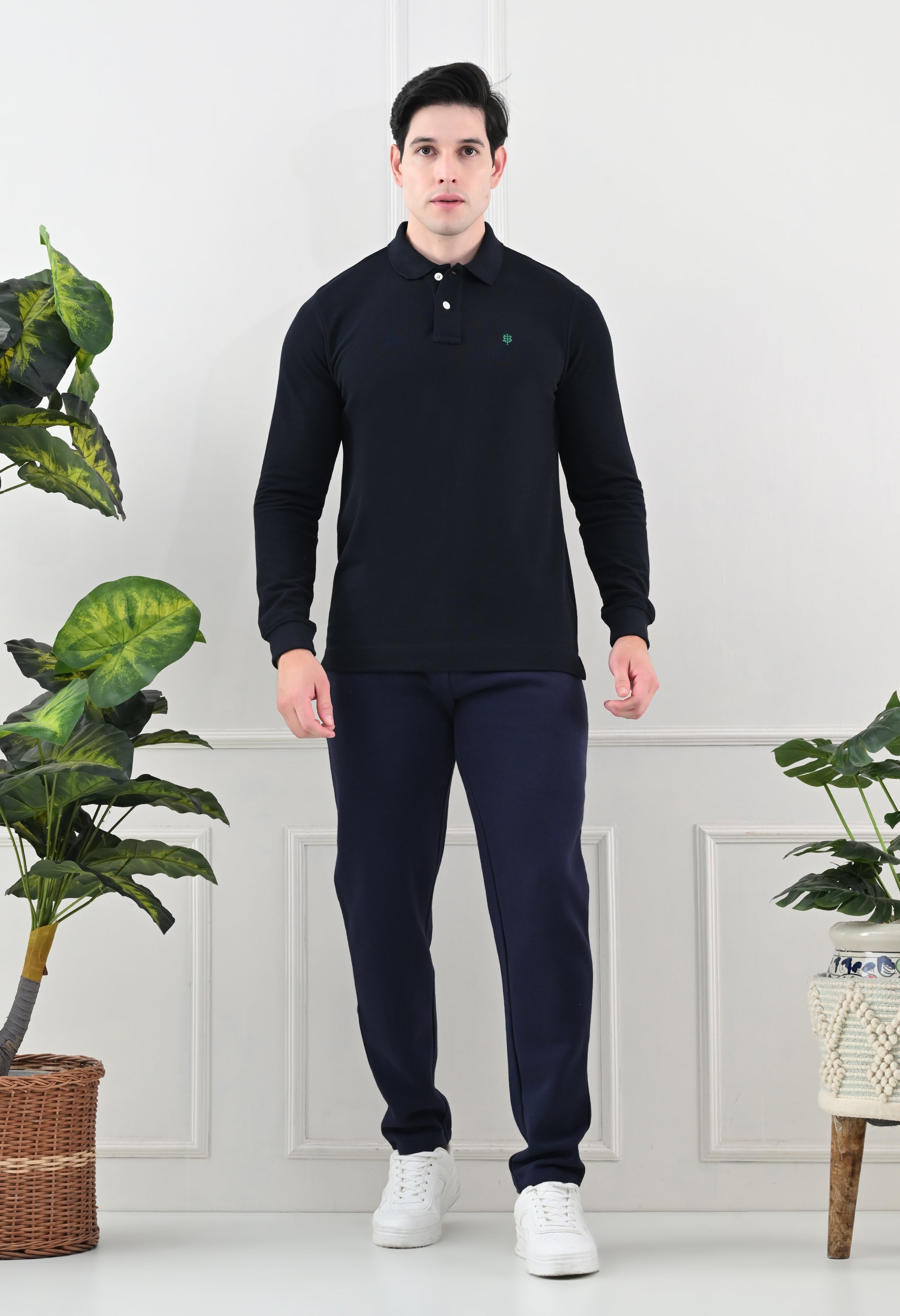 USI Men's Warm Cotton Fleece Trackpant | Super Soft, Comfortable | Regular fit - Zip & Pen Pocket