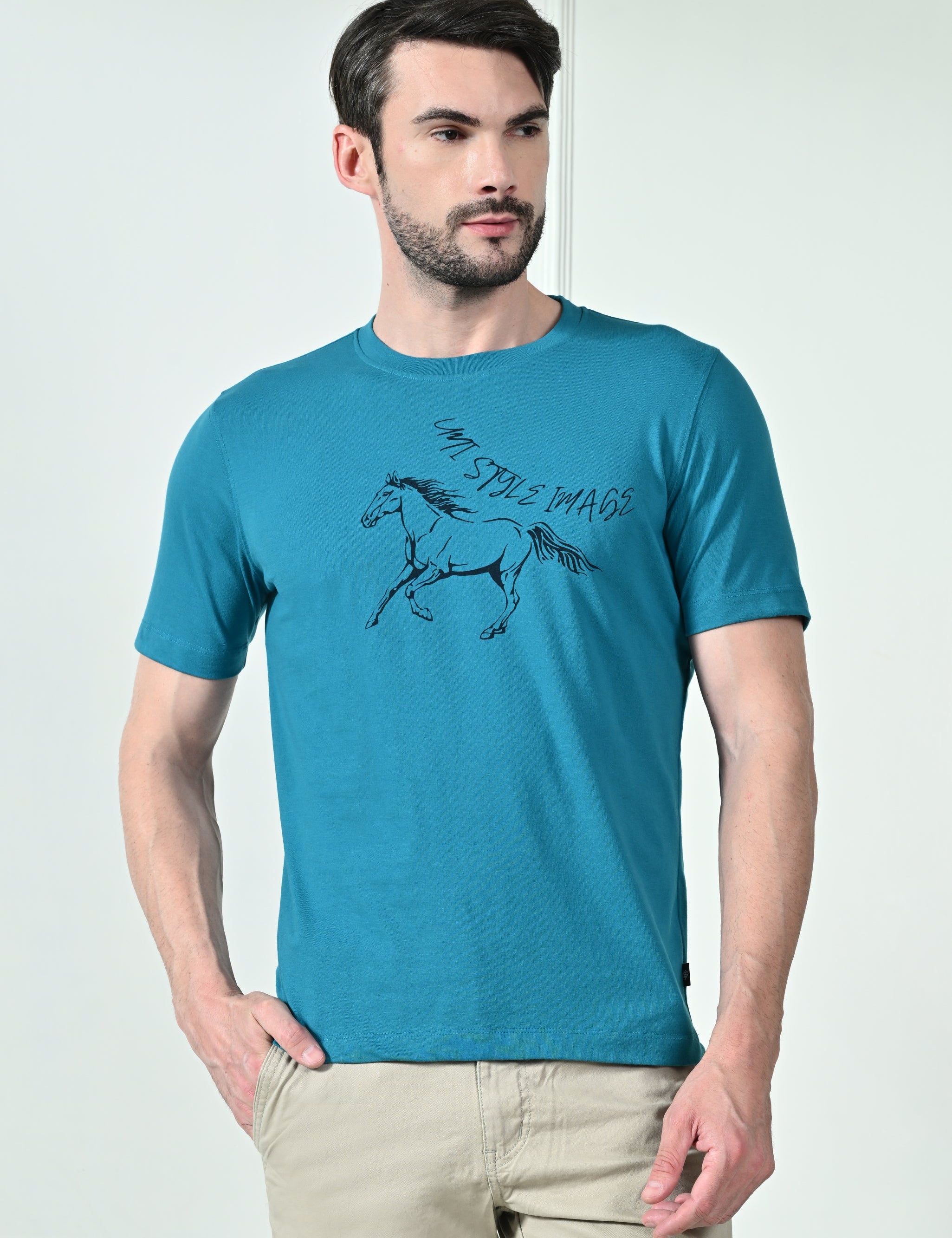 USI Crew neck graphic tee | Horse mentality #1