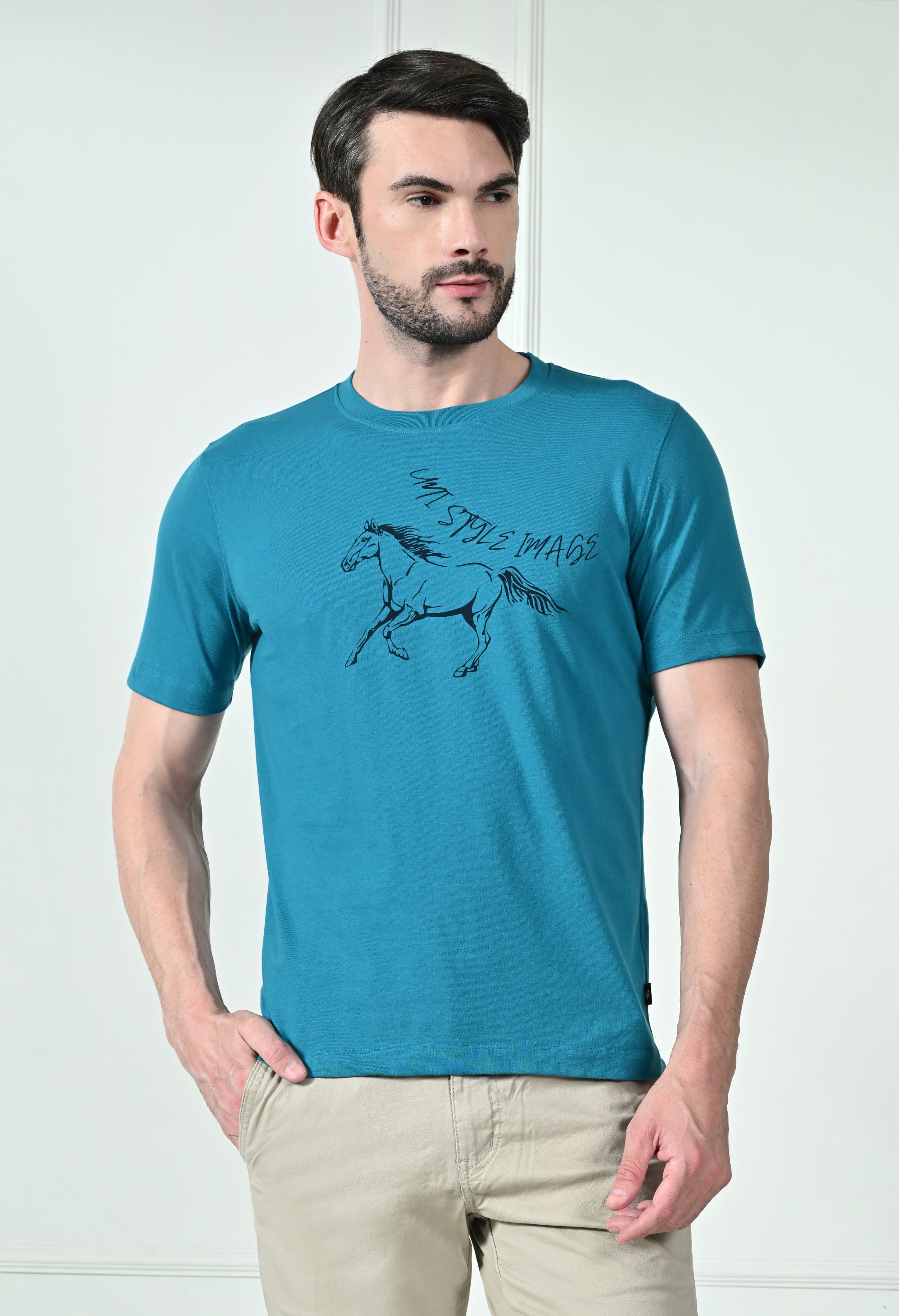 USI Crew neck graphic tee | Horse mentality #1