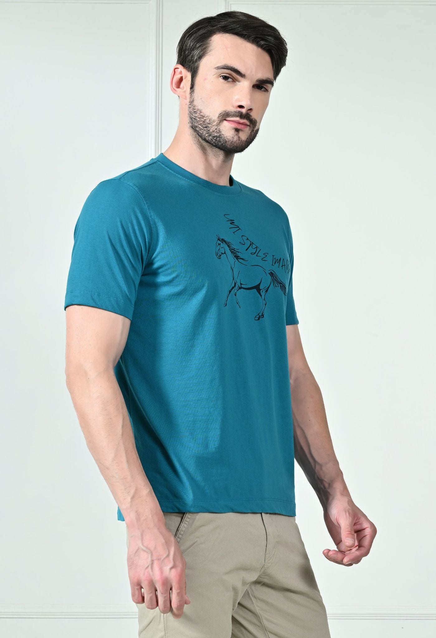 USI Crew neck graphic tee | Horse mentality #1