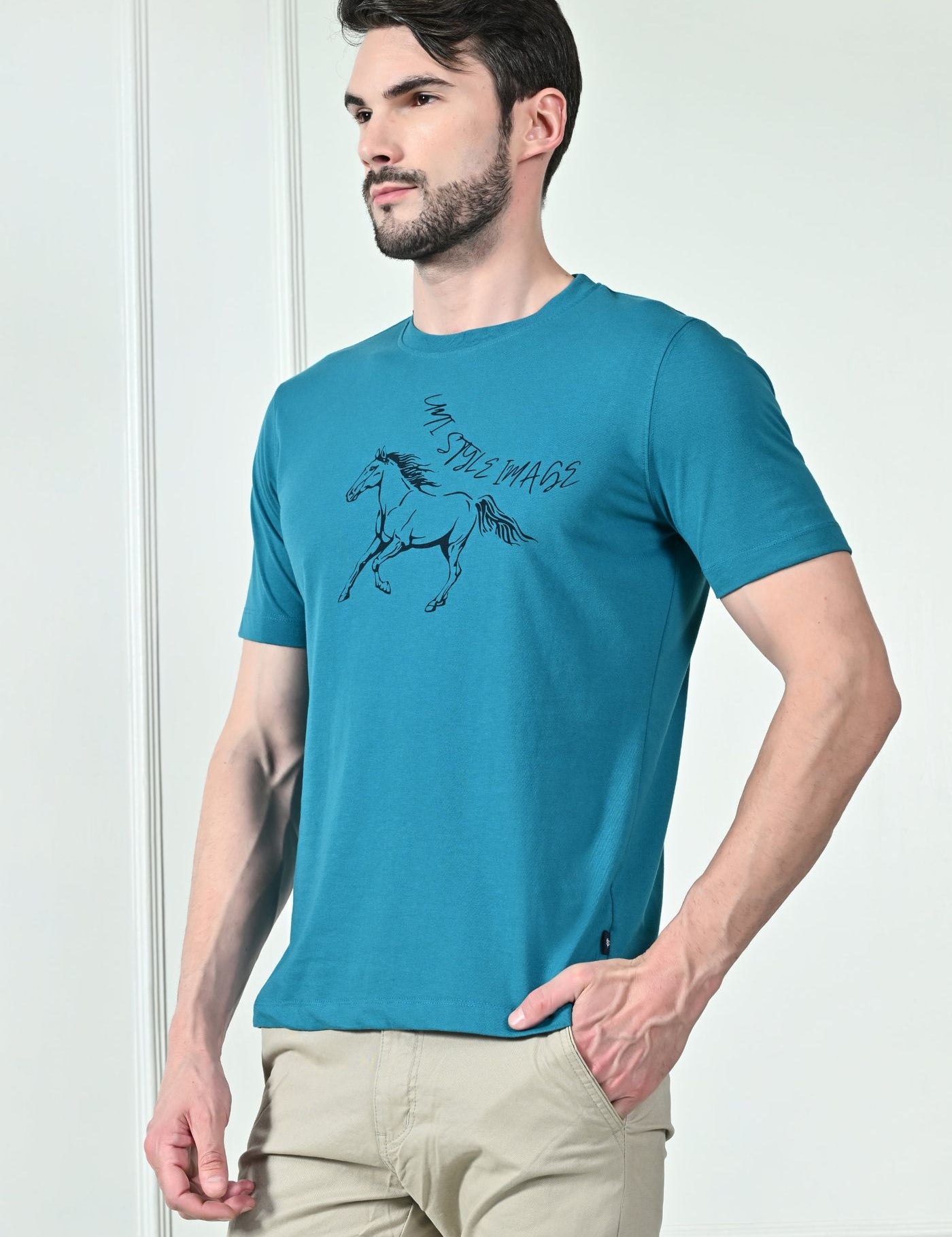 USI Crew neck graphic tee | Horse mentality #1