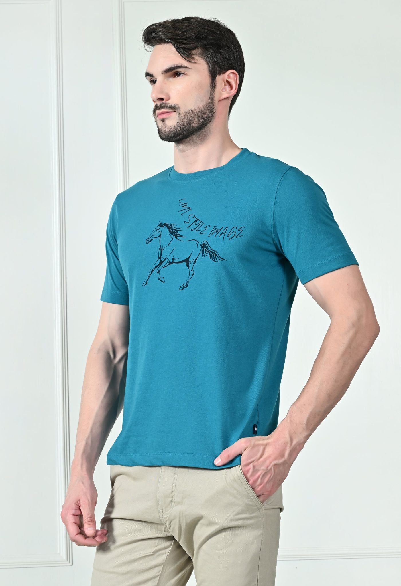 USI Crew neck graphic tee | Horse mentality #1