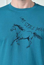 USI Crew neck graphic tee | Horse mentality #1
