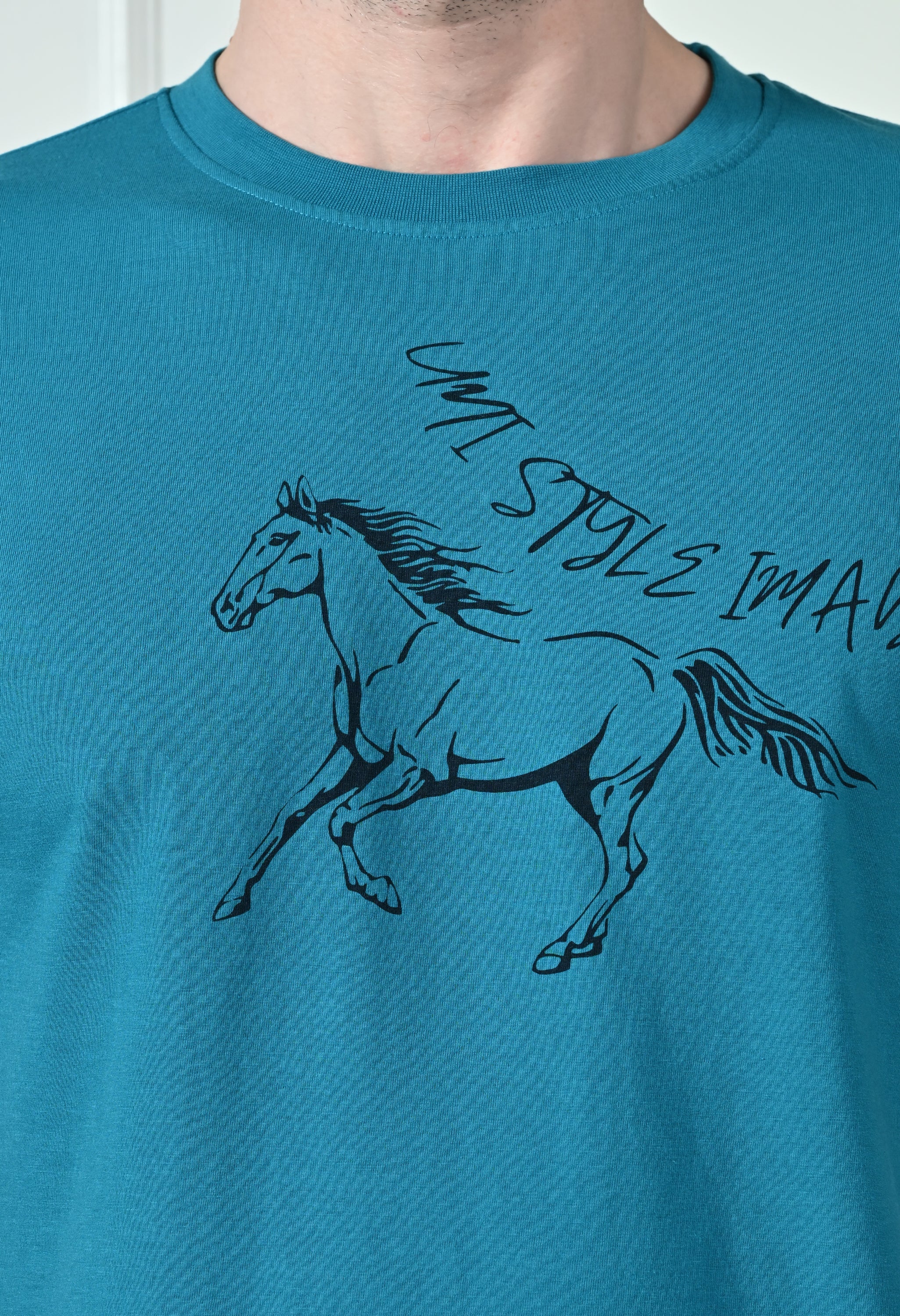 USI Crew neck graphic tee | Horse mentality #1
