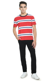 USI Round Neck T-shirt with Strip