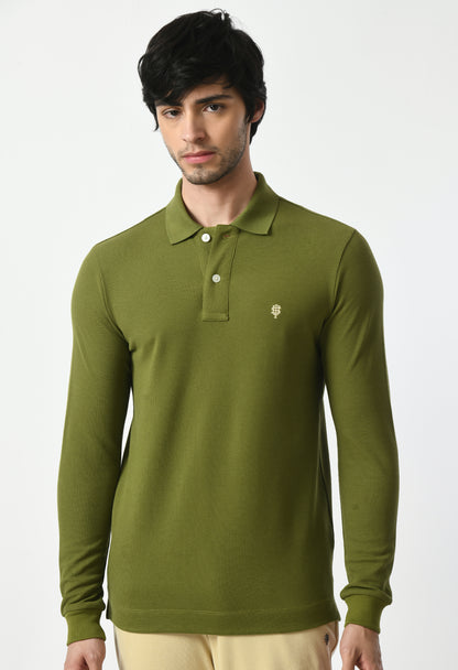 Concept 11 Full sleeve | Premium Polo for Men | Forest green