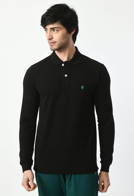 Concept 11 Full sleeve | Premium Polo for Men | Black