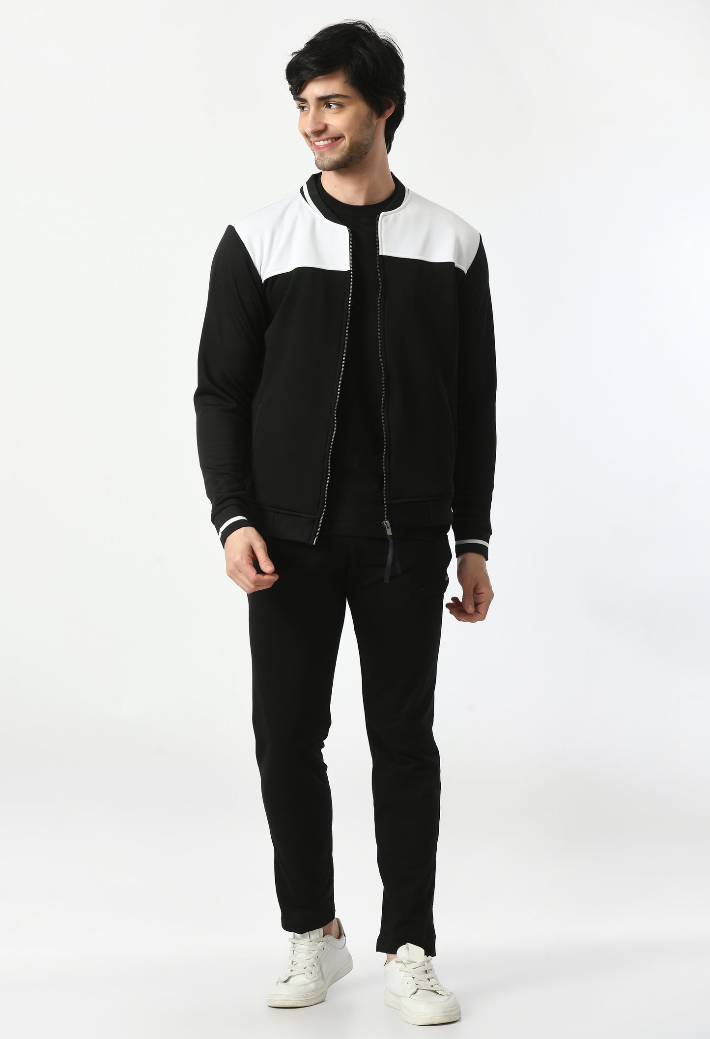 Bomber mix&match Jacket for Men | USI Bomber jacket | Black and White