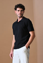 Textured Johnny Collar Polo for Men | Effortless Class