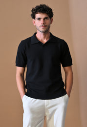 Textured Johnny Collar Polo for Men | Effortless Class