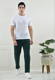 USI Men's Warm Cotton Fleece Trackpant | Super Soft, Comfortable | Regular fit - Zip & Pen Pocket