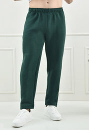 USI Men's Warm Cotton Fleece Trackpant | Super Soft, Comfortable | Regular fit - Zip & Pen Pocket