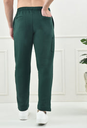 USI Men's Warm Cotton Fleece Trackpant | Super Soft, Comfortable | Regular fit - Zip & Pen Pocket