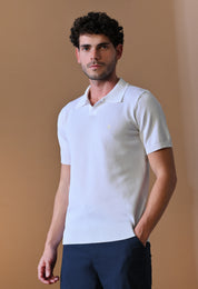 Textured Johnny Collar Polo for Men | Effortless Class