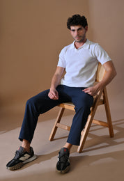 Textured Johnny Collar Polo for Men | Effortless Class