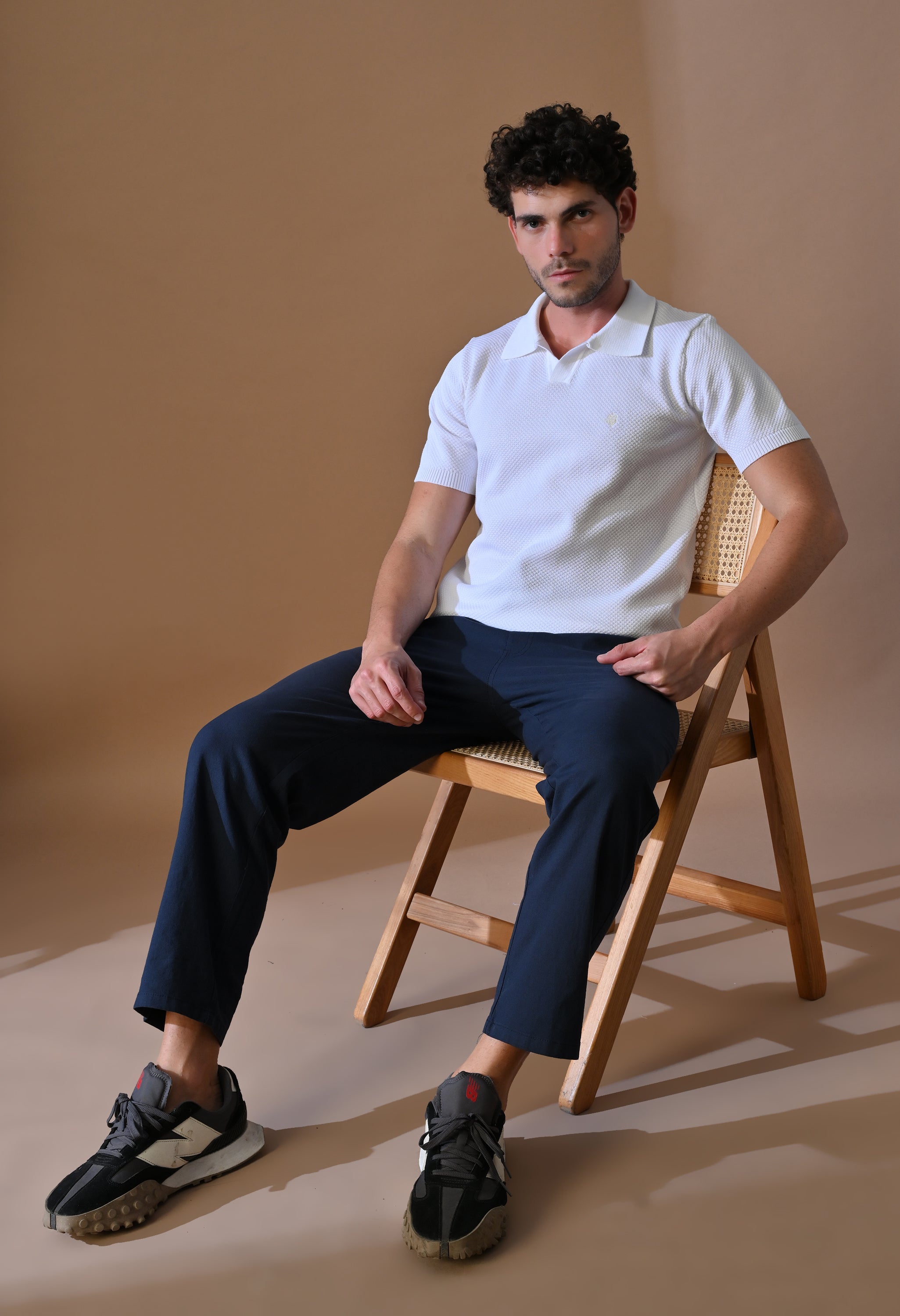 Textured Johnny Collar Polo for Men | Effortless Class