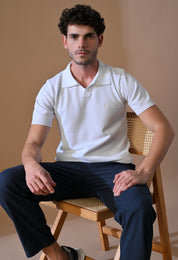 Textured Johnny Collar Polo for Men | Effortless Class
