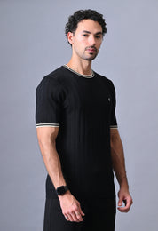 Classic Striped T-shirt with Tipping for Men