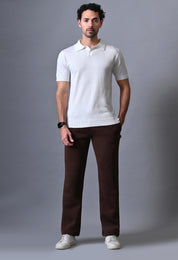 Textured Johnny collar Polo for Men