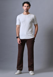 Classic Striped T-shirt with Tipping for Men