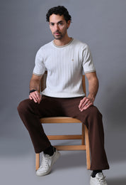 Classic Striped T-shirt with Tipping for Men