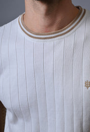 Classic Striped T-shirt with Tipping for Men