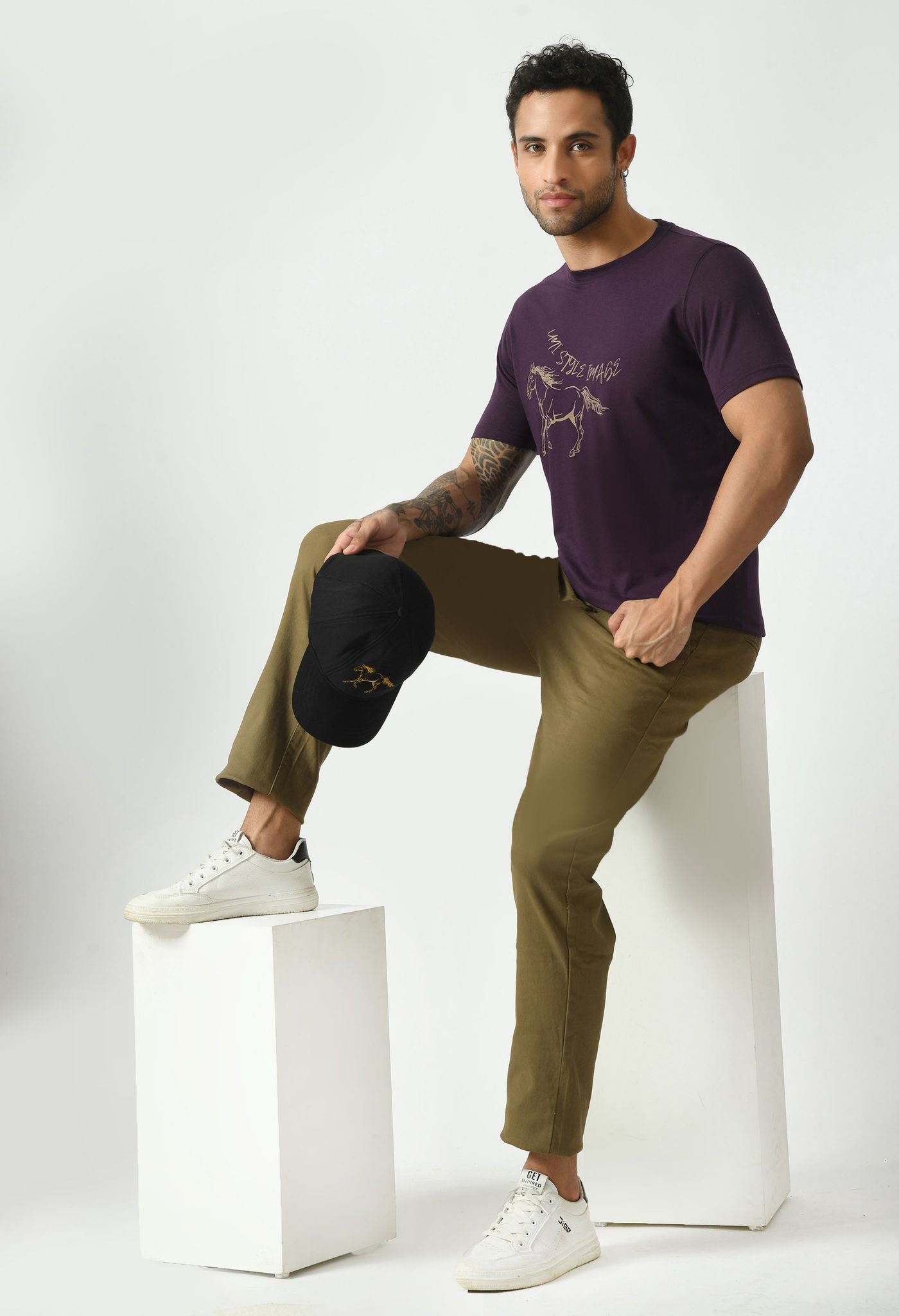 USI Crew neck graphic tee | Horse mentality #1