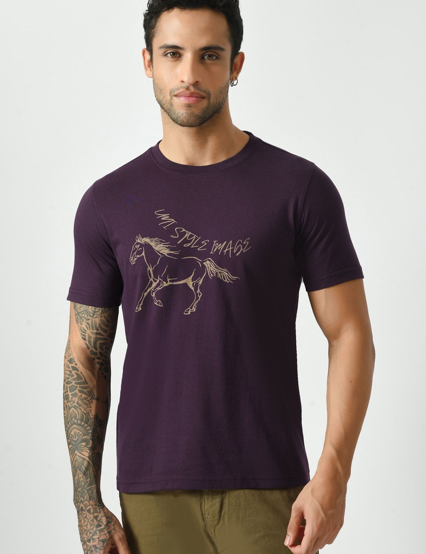 USI Crew neck graphic tee | Horse mentality #1