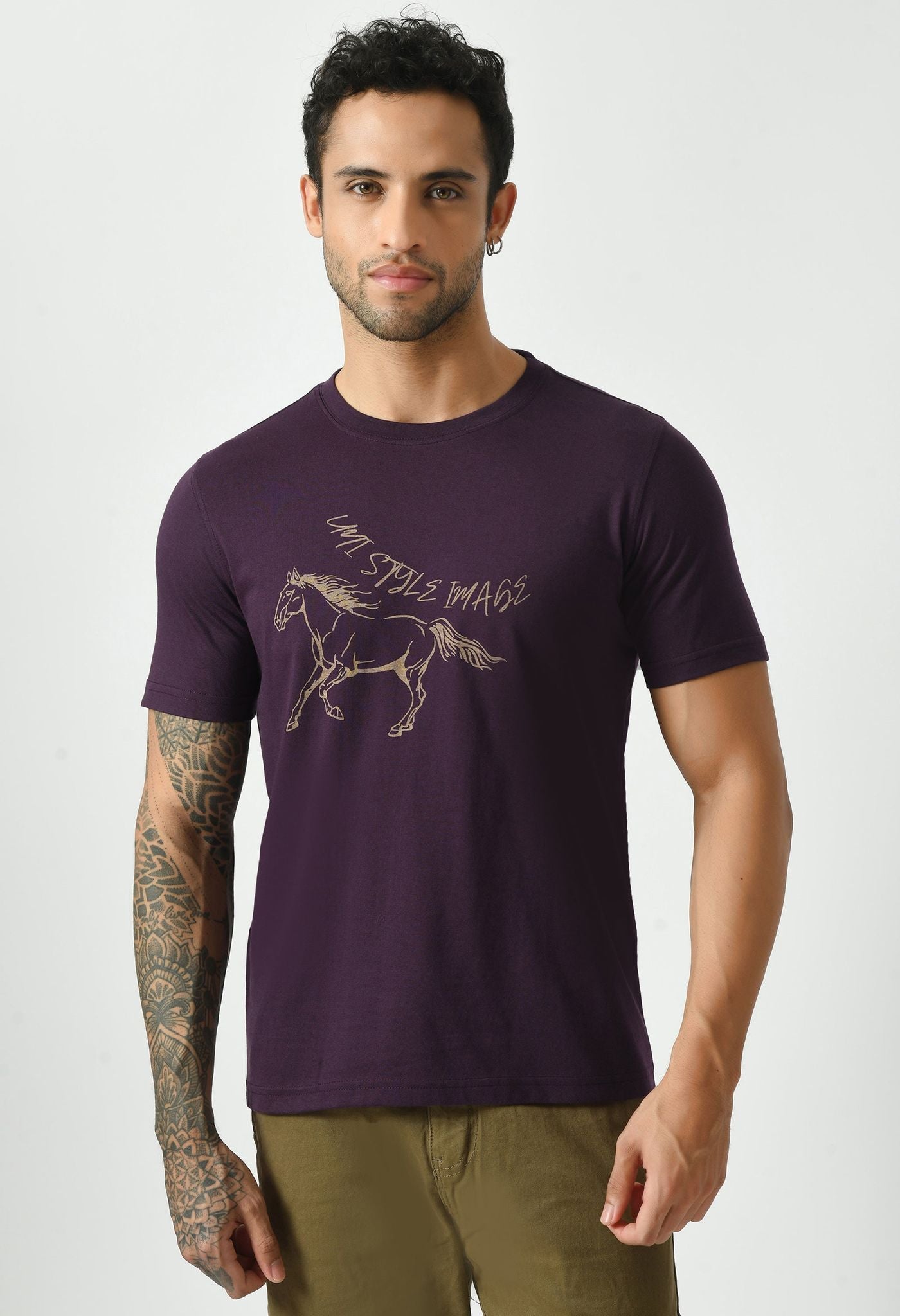 USI Crew neck graphic tee | Horse mentality #1