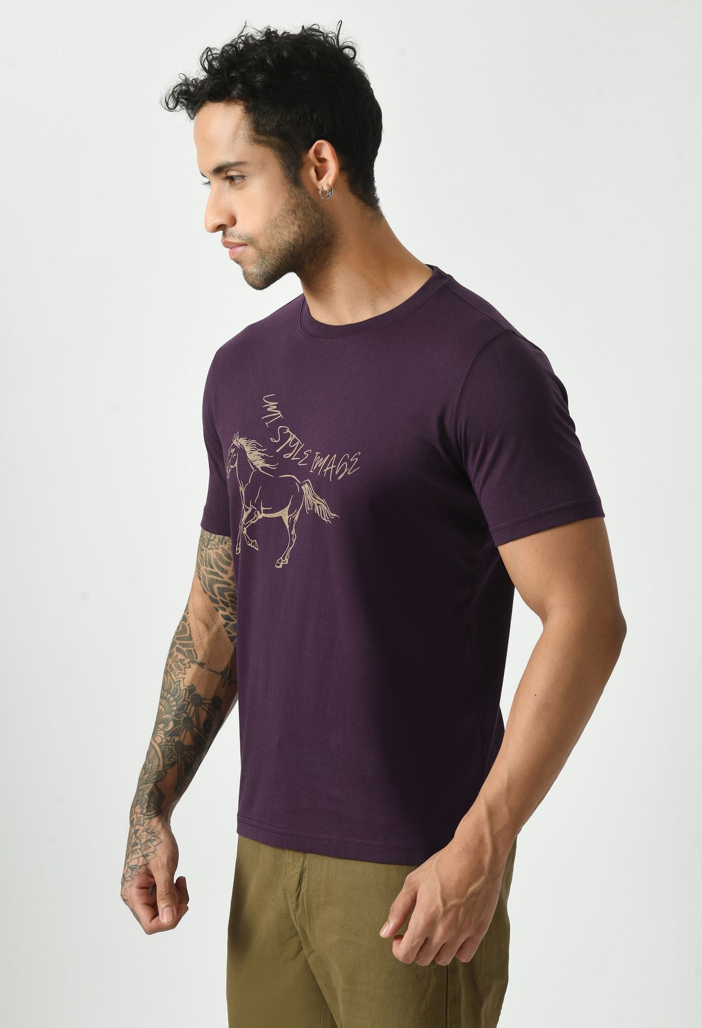 USI Crew neck graphic tee | Horse mentality #1