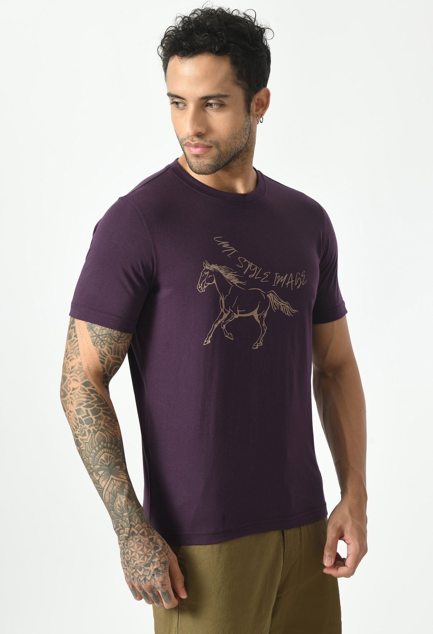 USI Crew neck graphic tee | Horse mentality #1