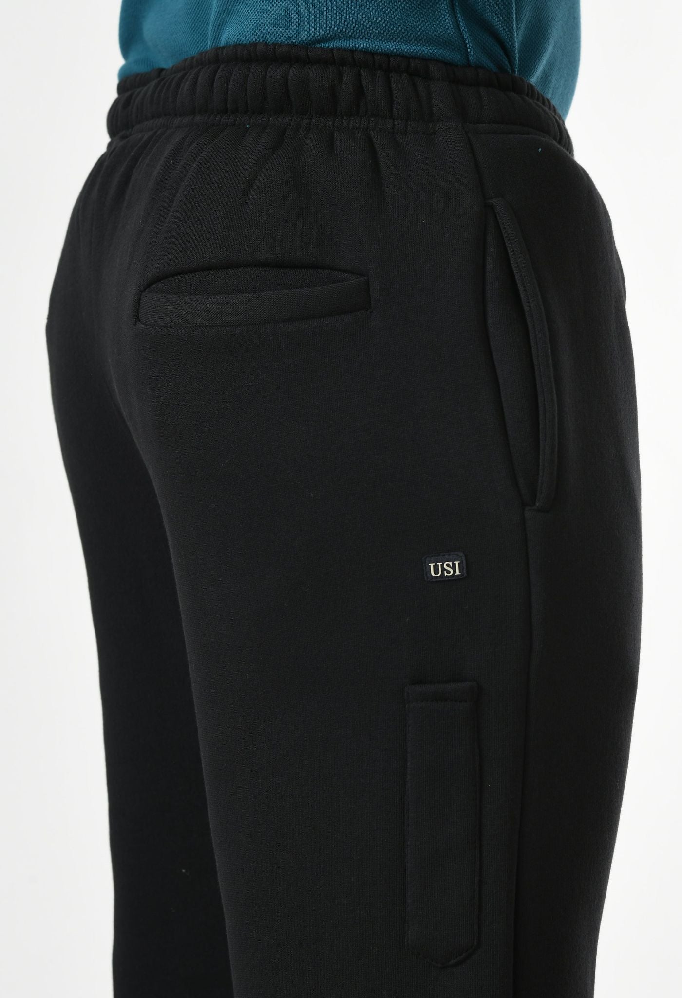 USI Men's Warm Cotton Fleece Trackpant | Super Soft, Comfortable | Regular fit - Zip & Pen Pocket