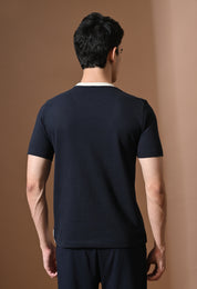 Terry Diagonal Striped T-shirt | High quality Cotton Terry