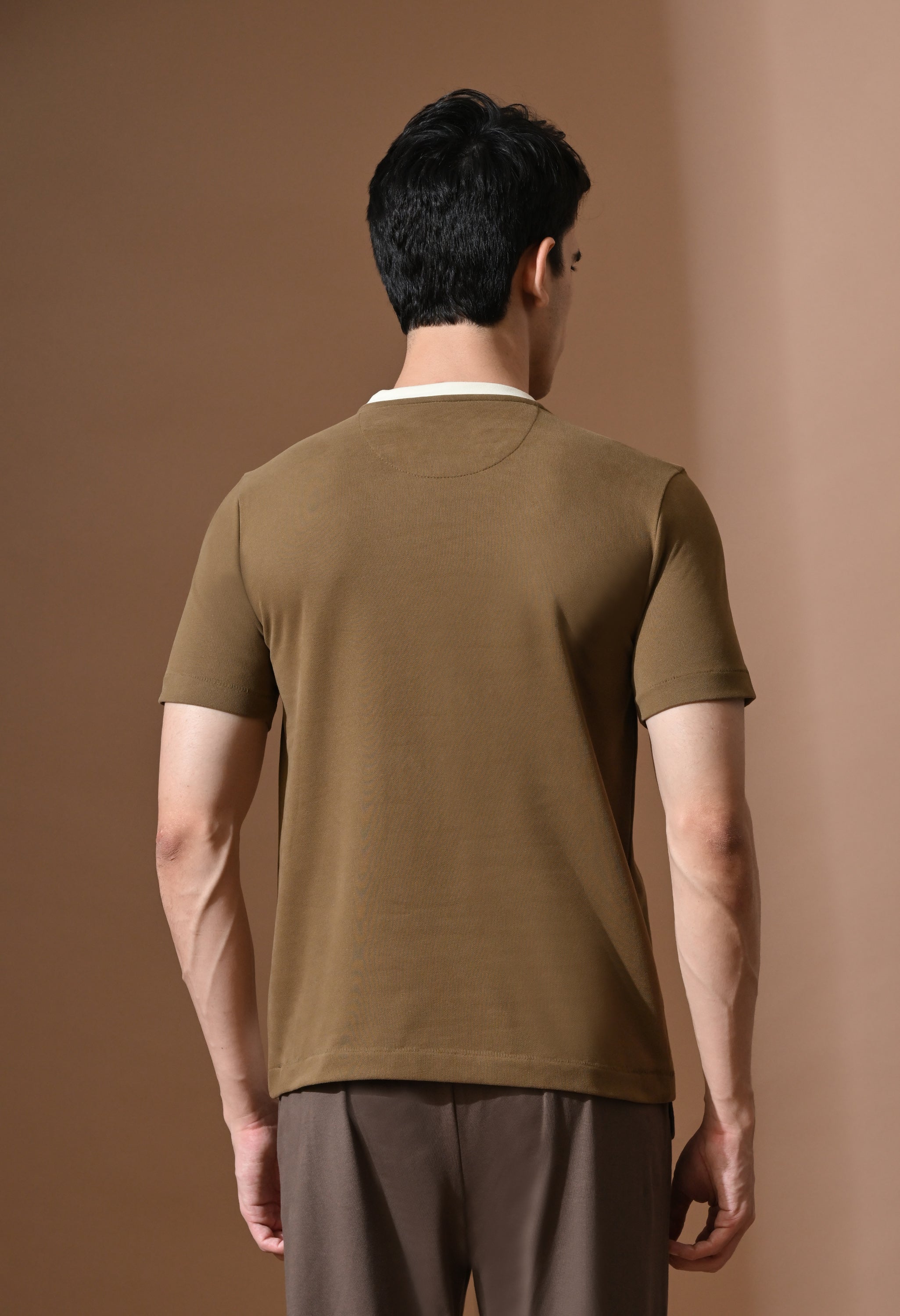 Terry Diagonal Striped T-shirt | High quality Cotton Terry