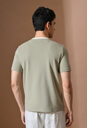 Terry Diagonal Striped T-shirt | High quality Cotton Terry